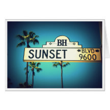 Sunset Blvd. Greeting Card
