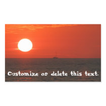 Sunset Booze Cruise; Customizable Rectangle Sticker