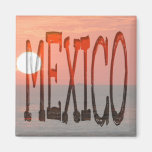 Sunset Booze Cruise; Mexico Souvenir Refrigerator Magnets