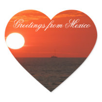 Sunset Booze Cruise; Mexico Souvenir Stickers