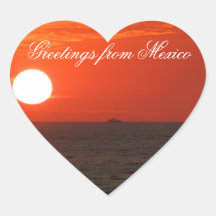 Sunset Booze Cruise; Mexico Souvenir Stickers