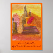 Sunset Buddha Posters