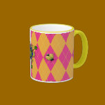 Sunset Bug Argyle Ringer Mug mugs