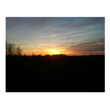 Sunset by Grand Forks, North Dakota postcard