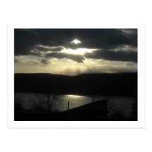 Sunset by the Hudson Post Card