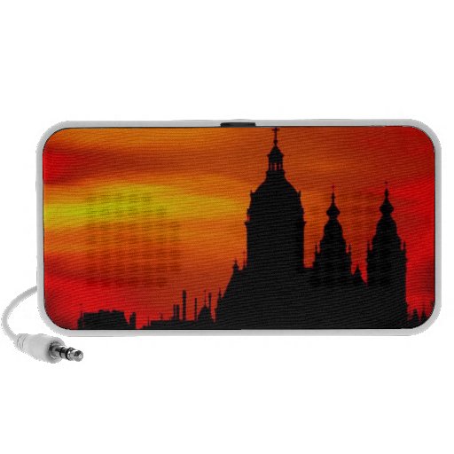 Sunset Church Silhouettes Travel Speaker