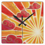 Sunset clock square