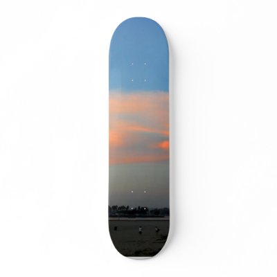 Sunset Clouds Evening Beaches Skate Board Decks by lifesphere