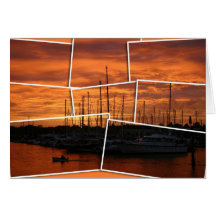 Sunset collage card