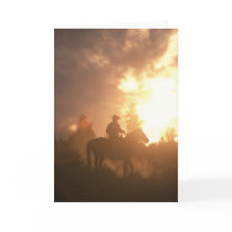 Sunset Cowboy Greeting Card