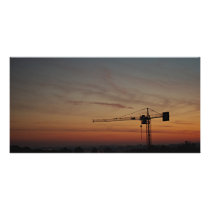 Sunset Crane Photocard Photo Card Template