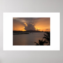 SUNSET CRUZ BAY POSTERS