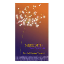Sunset Dandelion Unique Professional Business Card