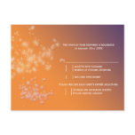 Sunset Dandelions Wedding Response Card (4.25x5.6) Post Cards