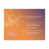 Sunset Dandelions Wedding Response Card (4.25x5.6) Post Cards