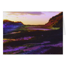 Sunset early winter greeting cards