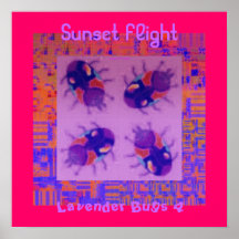 Sunset Flight/Lavender Bugs 4 Poster