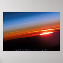 Sunset from the International Space Station Poster