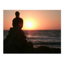 Sunset Girl Post Card