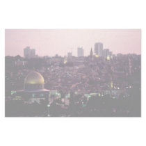 Sunset glow over Old City of Jerusalem, Israel Stationery Paper