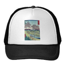 Sunset Hill by Ando,Hiroshige Mesh Hat