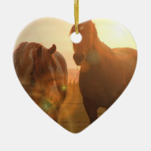 Sunset Horses  Ornament