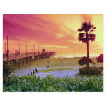 Sunset, Huntington Beach pier, California, U.S.A. Full Color Flyer
