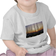 Sunset In A Marina Tee Shirts