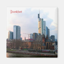 Sunset in Frankfurt, Germany Fridge Magnets