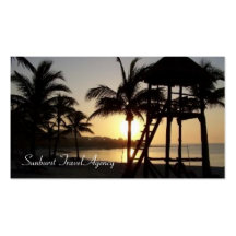 Sunset in Mexico Travel Agency Business Card