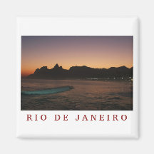 "Sunset in Rio de Janeiro" fridge magnet