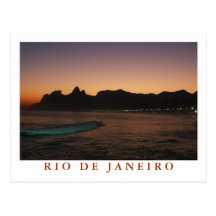 "Sunset in Rio de Janeiro" postcard