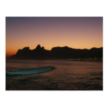"Sunset in Rio de Janeiro" postcard