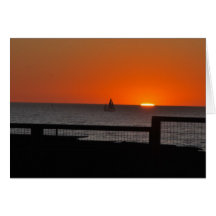 Sunset in Santa Cruz Greeting Cards
