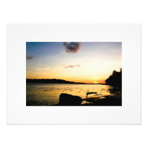 Sunset in the background with transitioning sky photo