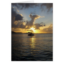Sunset in the British Virgin Islands Card
