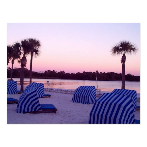 Sunset in the Cabana Post Card
