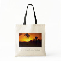 Sunset in the desert, The Sahara, Tunisia Desert Tote Bags