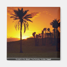 Sunset in the desert, The Sahara, Tunisia Desert Magnets