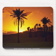 Sunset in the desert, The Sahara, Tunisia Desert Mousepad