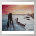 Sunset in Venice posters