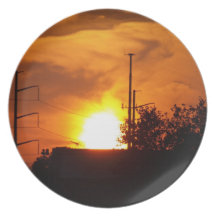 Sunset in Virginia Beach, VA. Party Plate