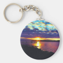 sunset lake keychain