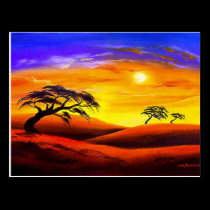 Sunset Landscape Scenery - Multi postcards