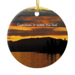 Sunset Meditation; Customizable Ornament