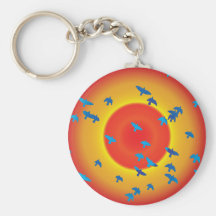 Sunset Migration Key Chain