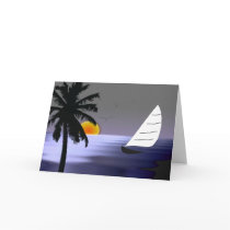Sunset - Moody Evening greeting card cards