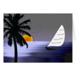 Sunset - Moody Evening greeting card