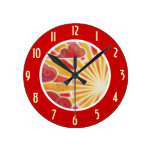 Sunset 'Numbers' clock round red