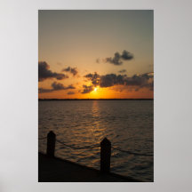 Sunset off the Dock Poster